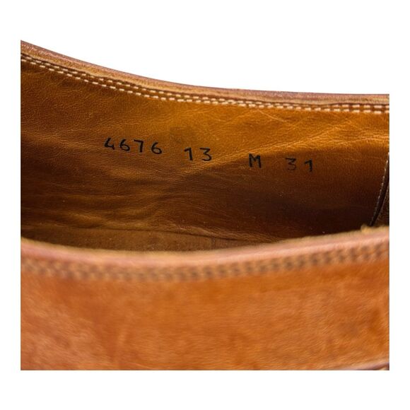 Cole Haan Wingtip Brown Leather Oxford Shoes Sz 13 M US Men's Made In Italy - Picture 6 of 7